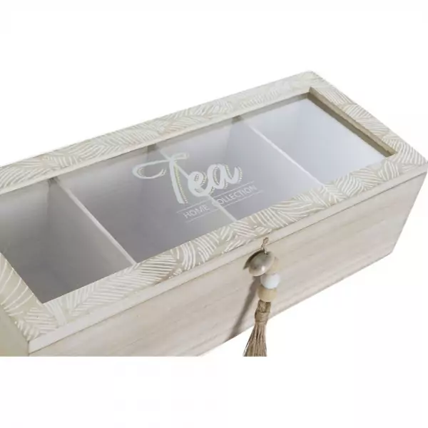 100026 - Teebox mit Glasdeckel aus Holz und Glas - Glasdeckel