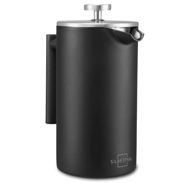 100507 - Kolben Kaffeemaschine thermoisoliert aus doppelwandigem Edelstahl für 1 Liter