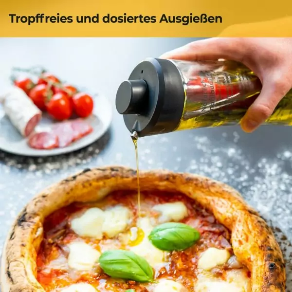 100515 - Ölflasche 500 ml mit Kräutersieb - tropffreies und dosiertes Ausgießen