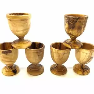 100428 - Eierbecher Klassik aus Olivenholz - Set 2