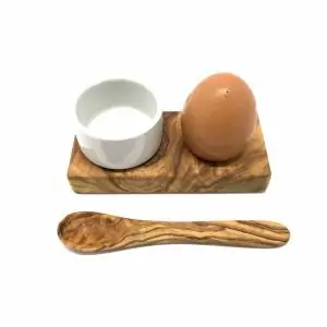100423 - Eierbecher mit Porzellanschale und Löffel