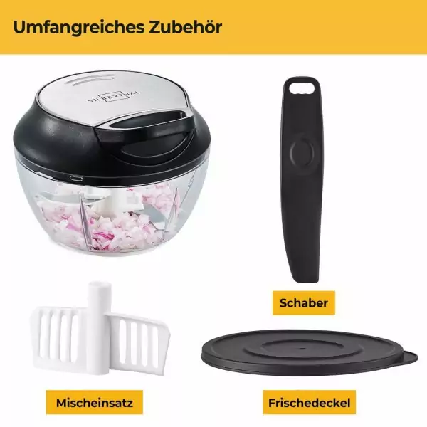 100519 - Manueller Zerkleinerer mit 3 Edelstahlklingen - Zubehör