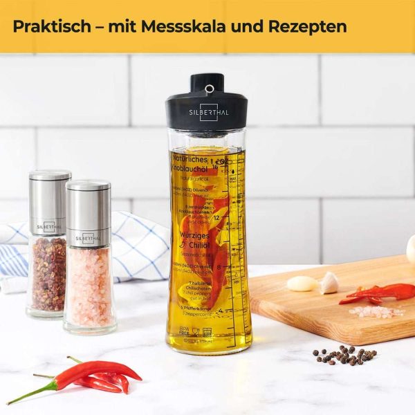 100515 - Ölflasche 500 ml mit Kräutersieb - Messskala