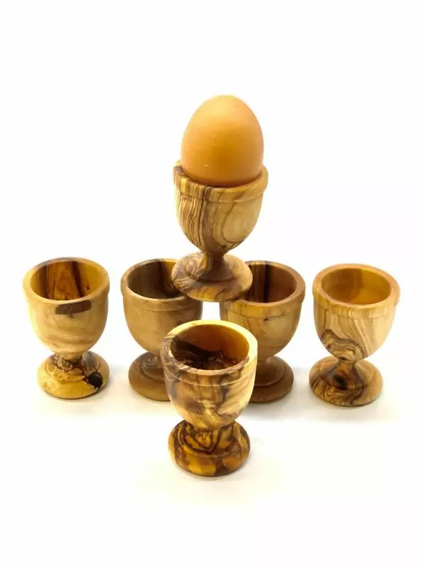 100428 - Eierbecher Klassik aus Olivenholz