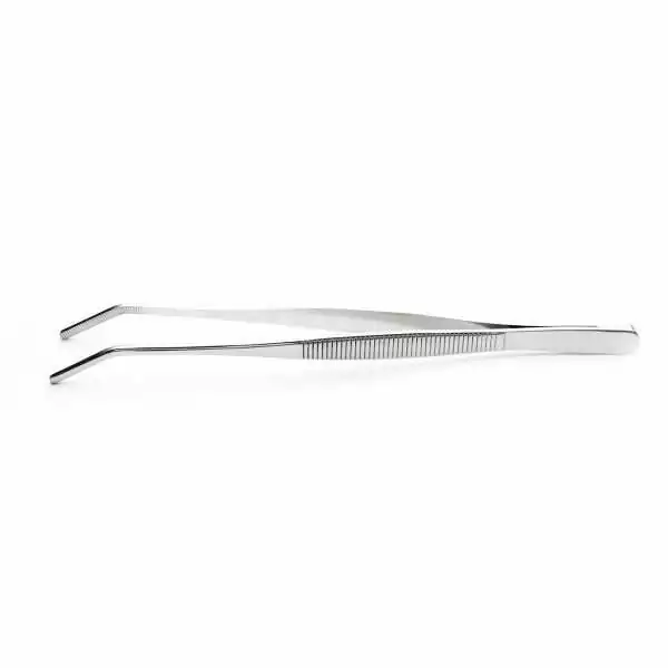 1003B09 - Küchenpinzette gewinkelt 22 cm