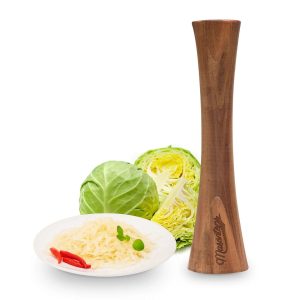 100601 - Krautstampfer mit 2 Enden von 5 und 6 cm - mit Gemüse