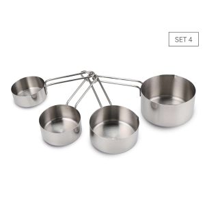 1003B11 - Messbecher Set 4 Stück aus Edelstahl - Cups