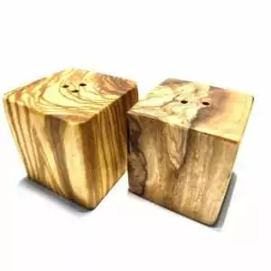 100429 - Salz- und Pfefferstreuer Würfel aus Olivenholz