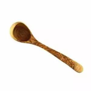 100430 - Schöpfkelle 30 cm aus Olivenholz - Obenansicht