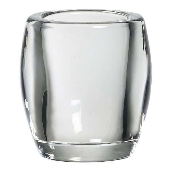 100802 - Teelichthalter aus Glas Oval