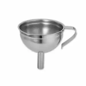 1003B30 - Trichter bauchig mit Griff aus Edelstahl 12 cm