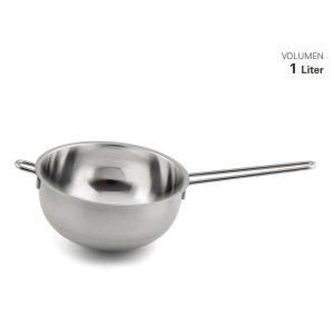 1003B27 - Wasserbadschüssel mit Stil 18 cm aus Edelstahl