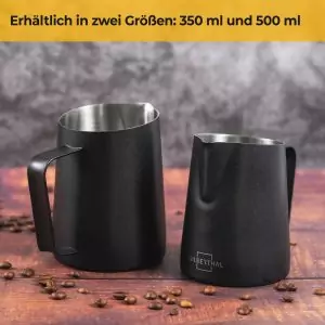 100510 - Milchkanne für Milchschaum und Latte Art aus Edelstahl - 2 Größen