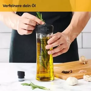 100515 - Ölflasche 500 ml mit Kräutersieb - würzen