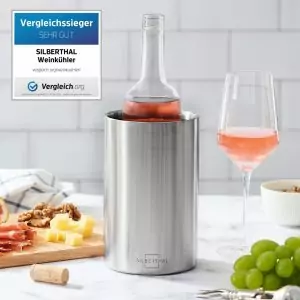 100514 - Weinkühler doppelwandig aus Edelstahl - Vergleichssieger