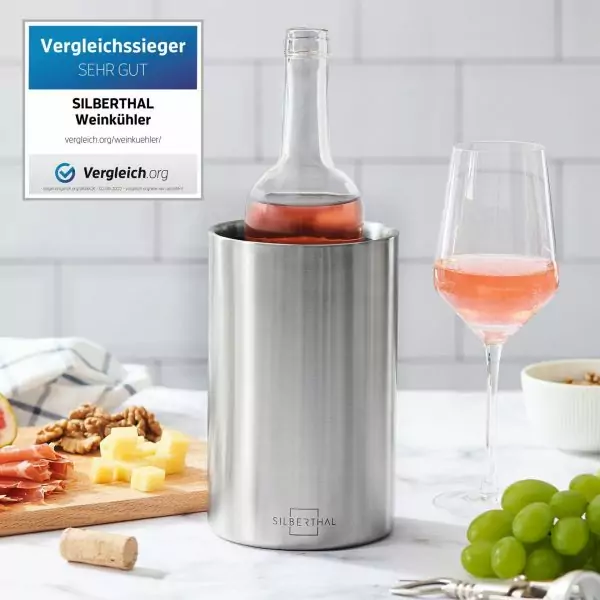 100514 - Weinkühler doppelwandig aus Edelstahl - Vergleichssieger