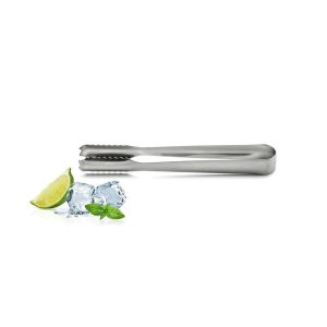 100380 - Eiswürfelzange und Gurkenzange mit geriffelter Greiffläche aus Edelstahl