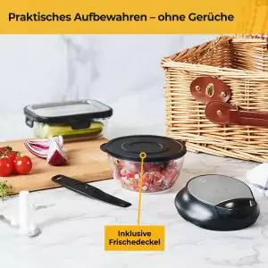 100519 - Manueller Zerkleinerer mit 3 Edelstahlklingen - aufbewahren