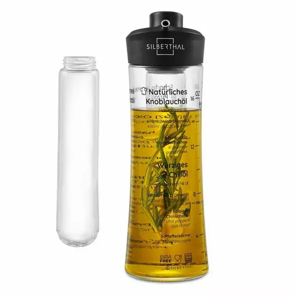 100515 - Ölflasche 500 ml mit Kräutersieb