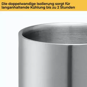 100514 - Weinkühler doppelwandig aus Edelstahl - doppelwandige Isolierung