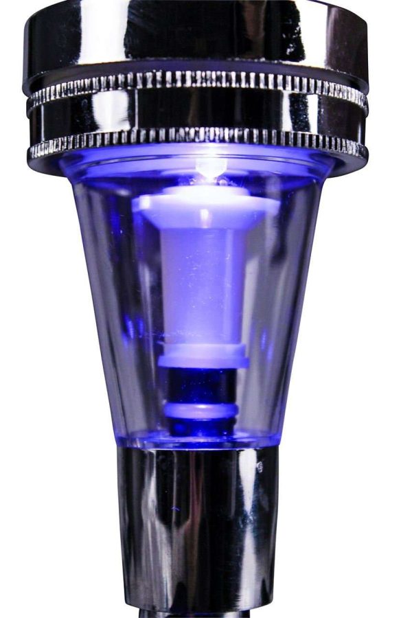 102505 - Bar Butler mit LED für 4 Flaschen von 0,7 bis 1 Liter im Karussell - 360 Grad drehbar - leuchtet blau beim Einschenken