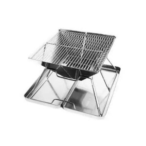 102504 -Klappgrill Edelstahl für unterwegs für 1-2 Personen