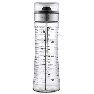 100526 - Dressingshaker aus Glas für 500ml mit aufgedruckten Rezepten
