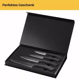 100521 - Keramikmesser Set 4-teilig schwarz - als Geschenk