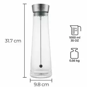 100525 - Wasserkaraffe mit Fruchtspieß für 1 Liter Infused Water - Maße