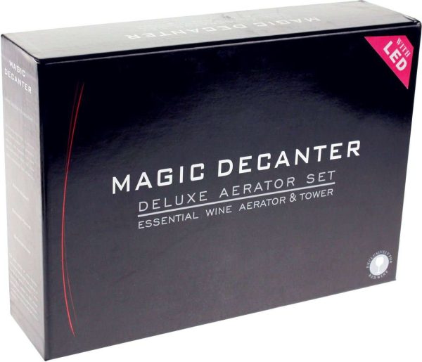 102502 - Magischer Weindekanter Set Deluxe mit LED-Licht und Filter, Beutel, Standfuß und Turm - Verpackung
