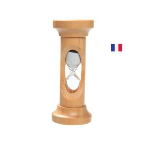 102004 - Sanduhr 3 Minuten aus Buchsbaumholz für eine Dauer von 3 Minuten