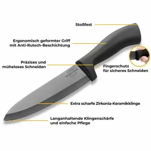 100521 - Keramikmesser Set 4-teilig schwarz - Beschreibung