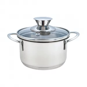 101906A - Topf mit Glasdeckel aus Edelstahl 12cm