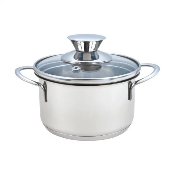 101906A - Topf mit Glasdeckel aus Edelstahl 12cm