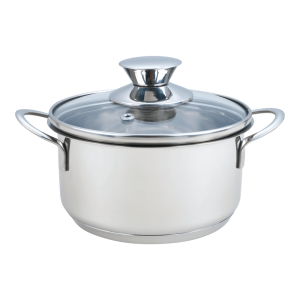 101906A - Topf mit Glasdeckel aus Edelstahl 12cm
