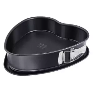 103008-Herz Springform mit Auslaufschutzboden und Boden als Serviertablett verwendbar aus Edelstahl