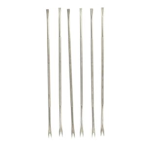 103232-6er Set Hummergabeln aus Edelstahl mit 2 Enden zum Aufspießen & Schaben