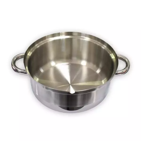 102811-Edelstahl Dampfentsafter groß mit 26 cm Durchmesser für bis zu 7 Liter Obst und max. 2,5 Liter Saft - Topf