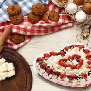 103008-Herz Springform mit Auslaufschutzboden und Boden als Serviertablett verwendbar aus Edelstahl - Herzkuchen