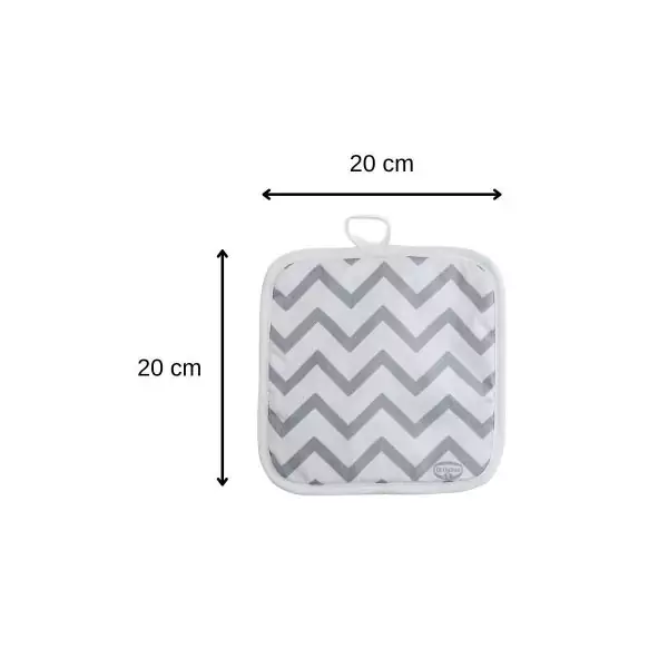 103046-Retro-Topflappen mit Schutz vor Verbrennungen bis 250 Grad Celsius und den Maßen 20 x 20 cm - Maße
