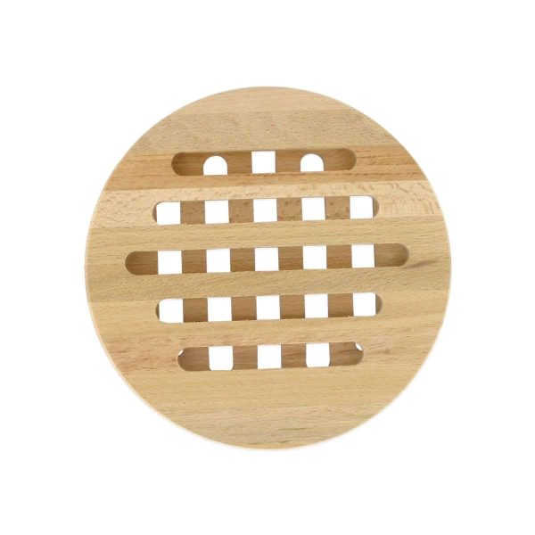 103211-Runder Pfannenuntersetzer aus Holz in der Form rund mit den Maßen Ø 17,8 cm