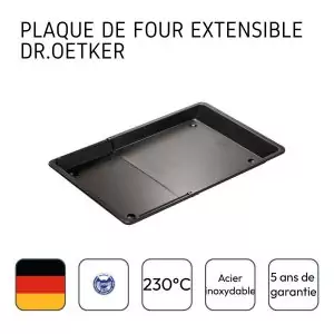 103024-Universal Backblech ausziehbar mit den Maßen 33 x 37-52 cm und mit Anti-Haftbeschichtung - Angaben
