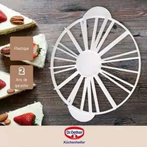 103035-Tortenteiler 12-16 zur Vorgabe des Schnittmusters für 12 oder 16 Stück auf dem Kuchen - Angaben