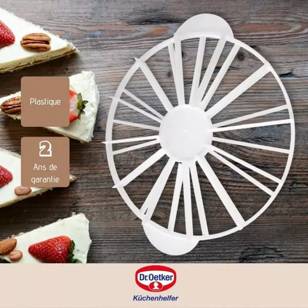 103035-Tortenteiler 12-16 zur Vorgabe des Schnittmusters für 12 oder 16 Stück auf dem Kuchen - Angaben
