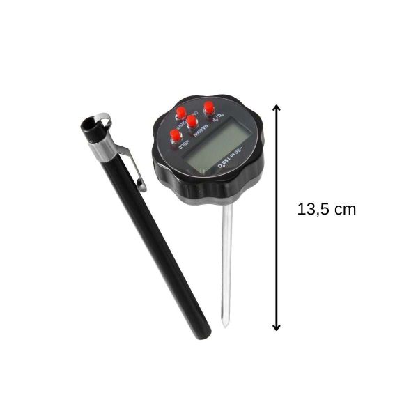 103220-Digitales Bratenthermometer ohne Kabel mit einem Messbereich von -50 bis 150 Grad Celsius mit Schutzhülle für die Sonde - Maße