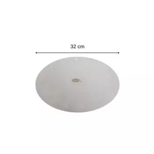 103036-Präsentationsplatte 32 cm aus Edelstahl zum Dekorieren & Transportieren von Kuchen und Torten - Maße