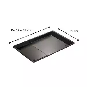 103024-Universal Backblech ausziehbar mit den Maßen 33 x 37-52 cm und mit Anti-Haftbeschichtung - Maße