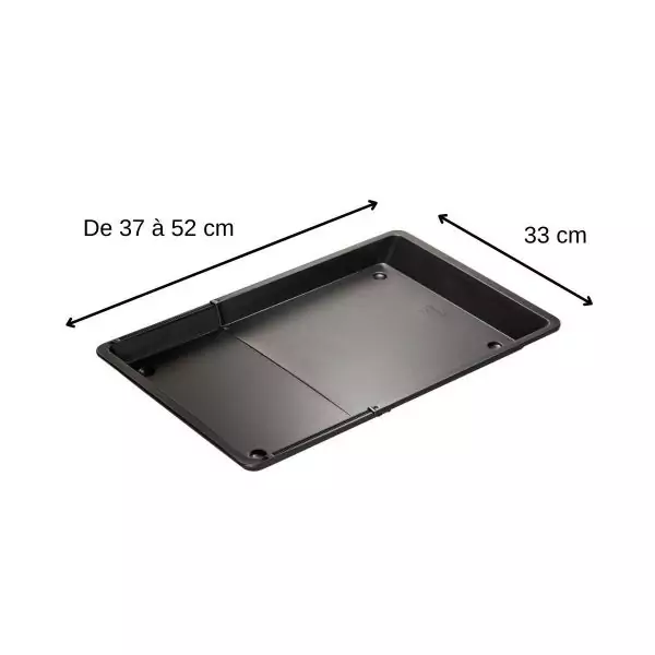 103024-Universal Backblech ausziehbar mit den Maßen 33 x 37-52 cm und mit Anti-Haftbeschichtung - Maße