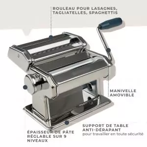 103213-Manuelle Nudelmaschine mit extra Aufsatz für Spaghetti & Tagliatelle - Beschreibung