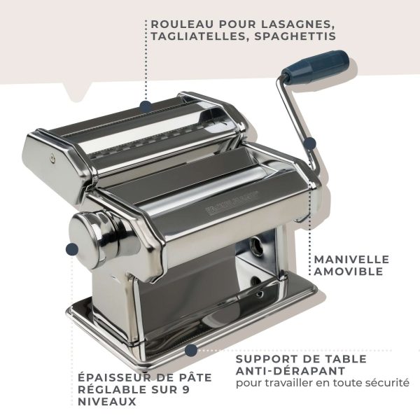 103213-Manuelle Nudelmaschine mit extra Aufsatz für Spaghetti & Tagliatelle - Beschreibung